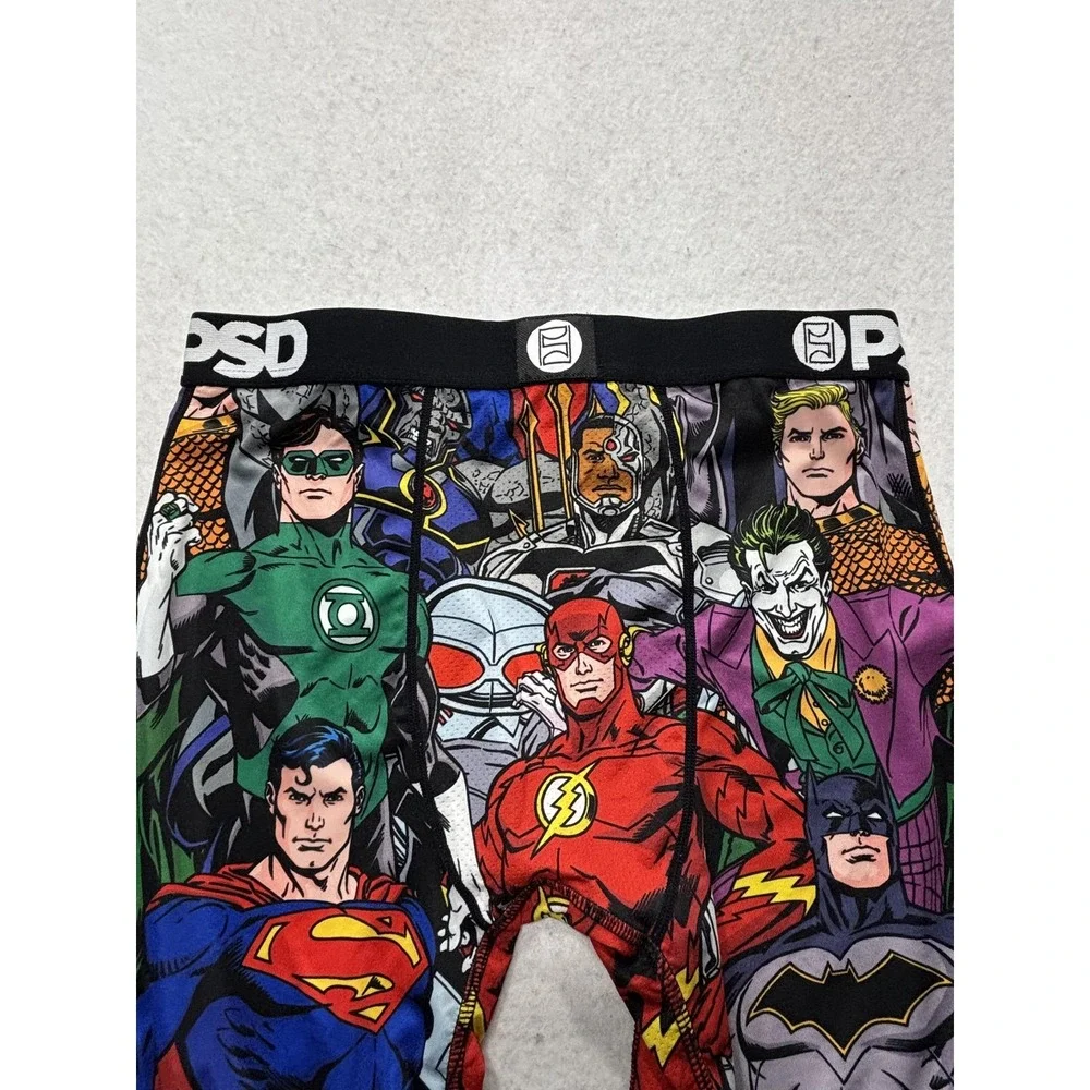PSD Boxer Briefs Mens Medium Multicolor Justice League Batman Superman Flash